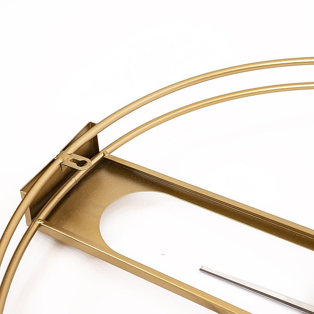 Gold Clover Metal Wall Clock - RetroVibes.au