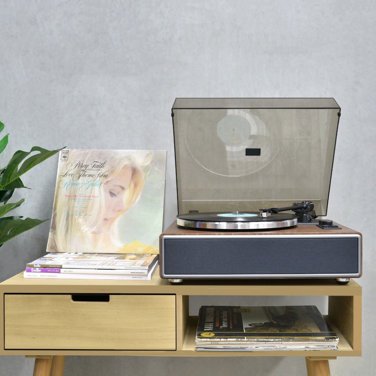 mbeat Hi - Fi Turntable with Built - In Bluetooth Receiving Speaker - RetroVibes.au