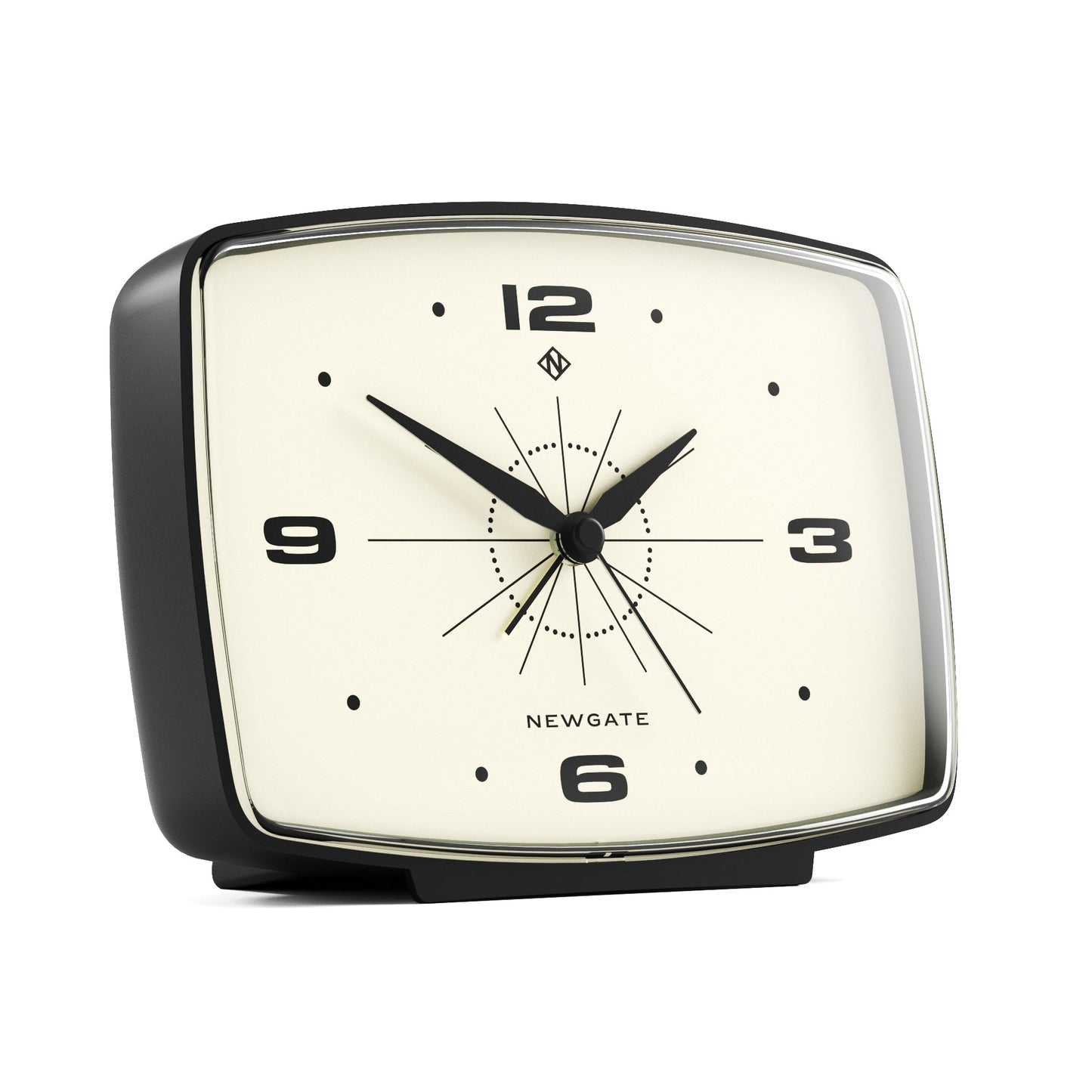 Newgate Brooklyn Alarm Clock - Black - RetroVibes.au