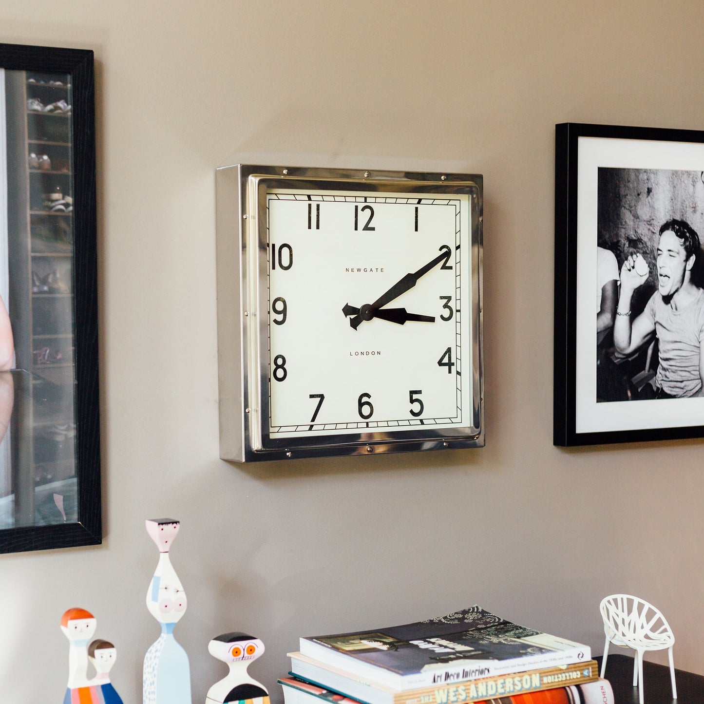 Newgate Quad Clock Chrome - RetroVibes.au