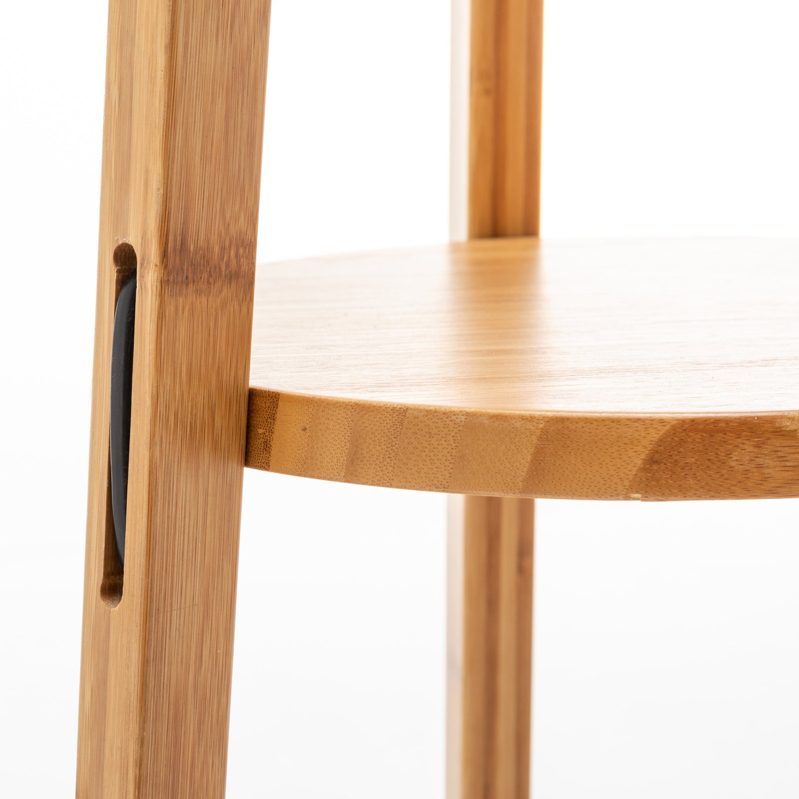 168cm Large Bamboo Wooden Tripod Floor Lamp Light Modern Linen Shade w Shelves - RetroVibes.au