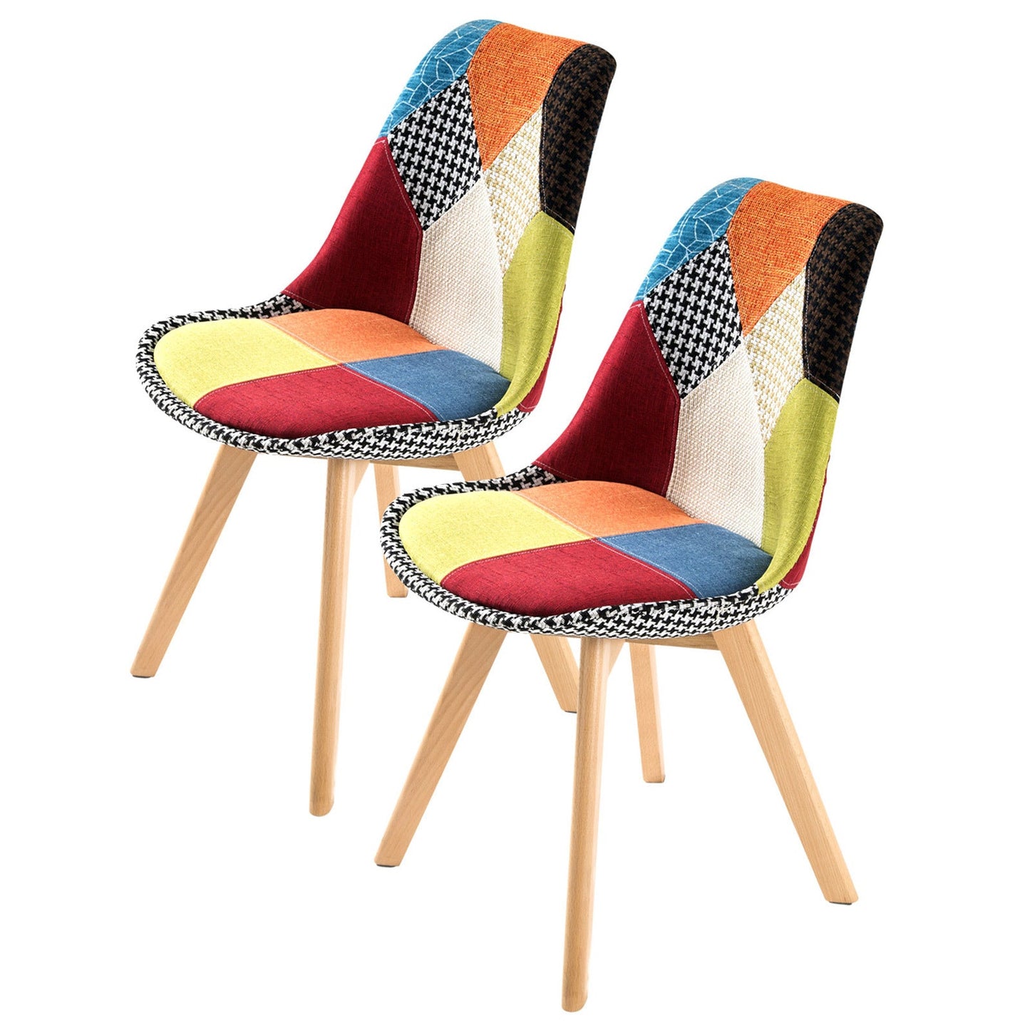 2X Retro Dining Cafe Chair Padded Seat MULTI COLOUR - RetroVibes.au