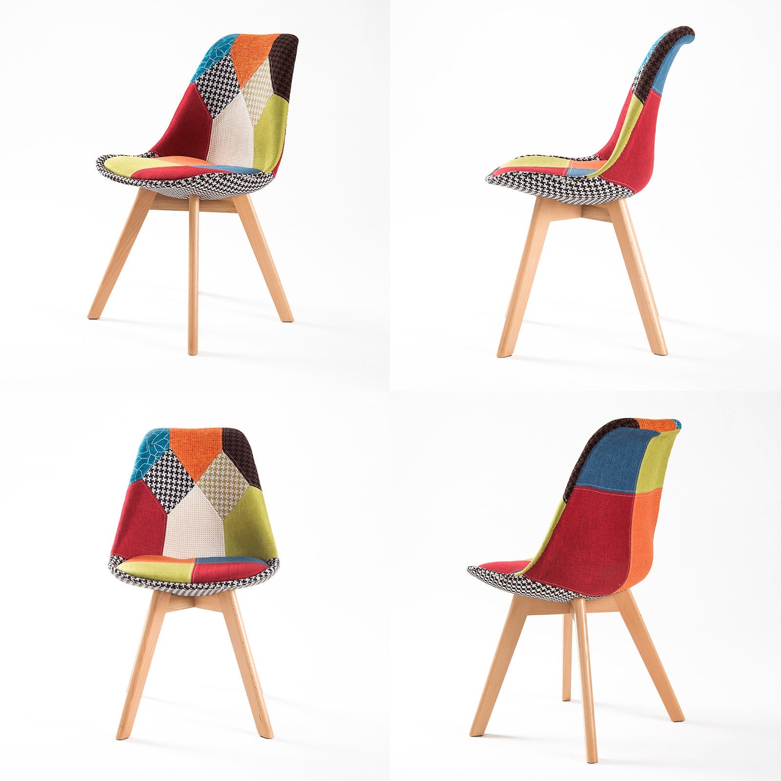 2X Retro Dining Cafe Chair Padded Seat MULTI COLOUR - RetroVibes.au
