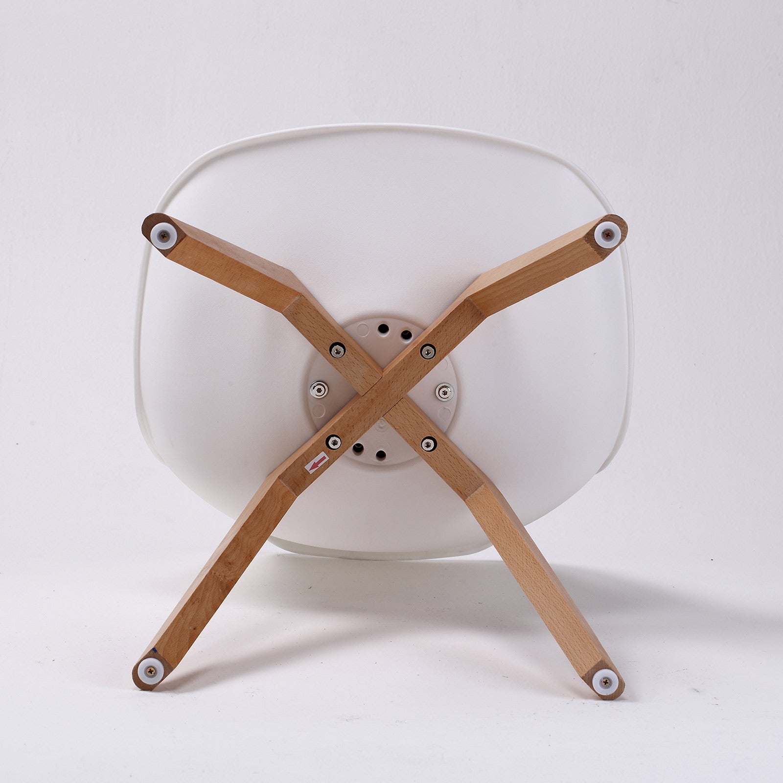 2X Retro Dining Cafe Chair Padded Seat WHITE - RetroVibes.au