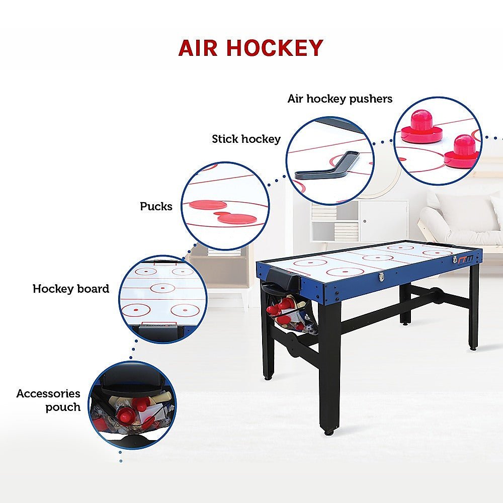 4FT 12 - in - 1 Combo Games Tables Foosball Soccer Basketball Hockey Pool Table Tennis - RetroVibes.au