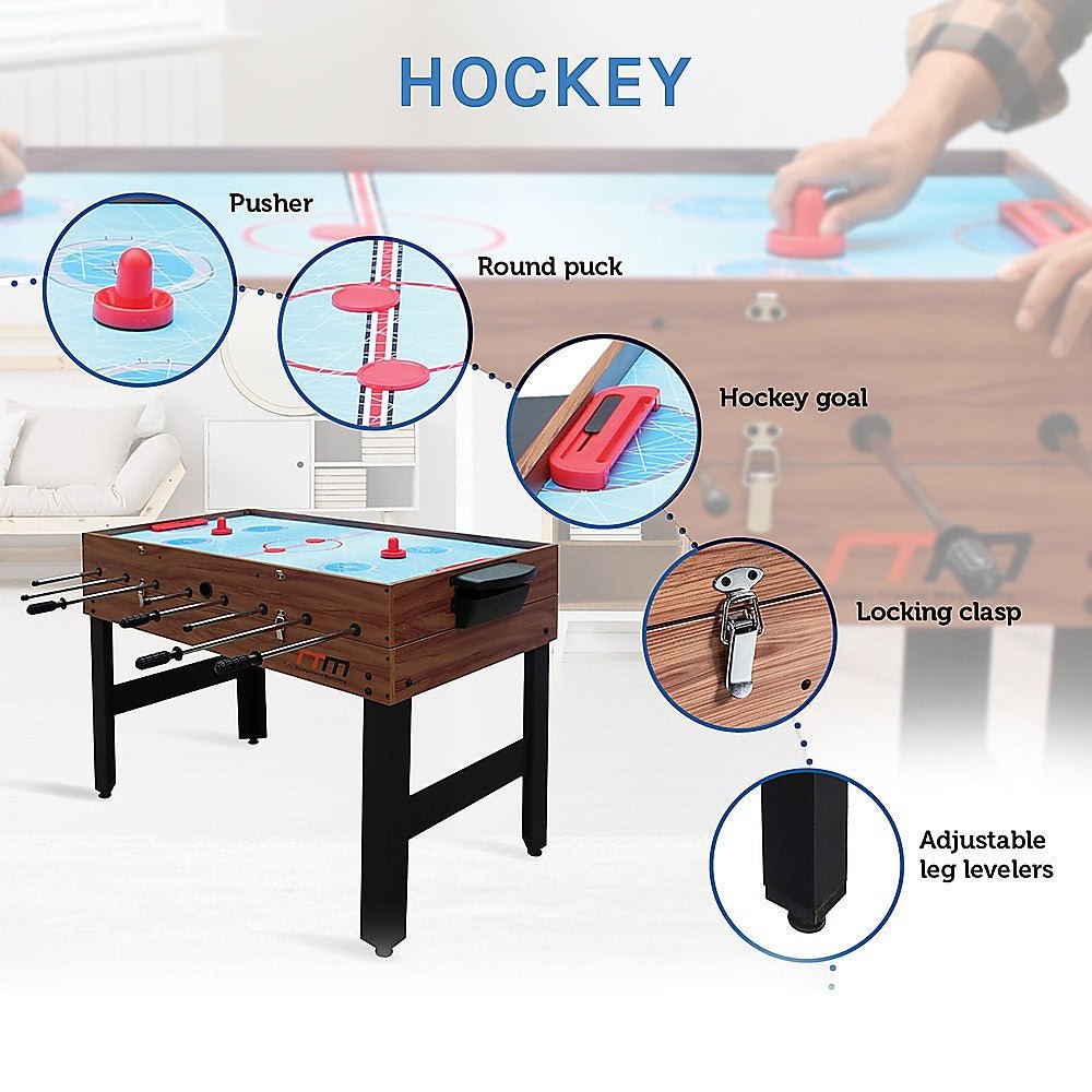 4FT 3 - in - 1 Games Foosball Soccer Hockey Pool Table - RetroVibes.au