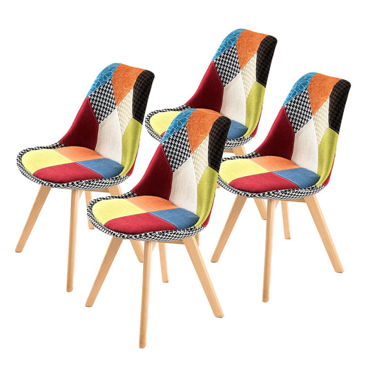 4X Retro Dining Cafe Chair Padded Seat MULTI COLOUR - RetroVibes.au