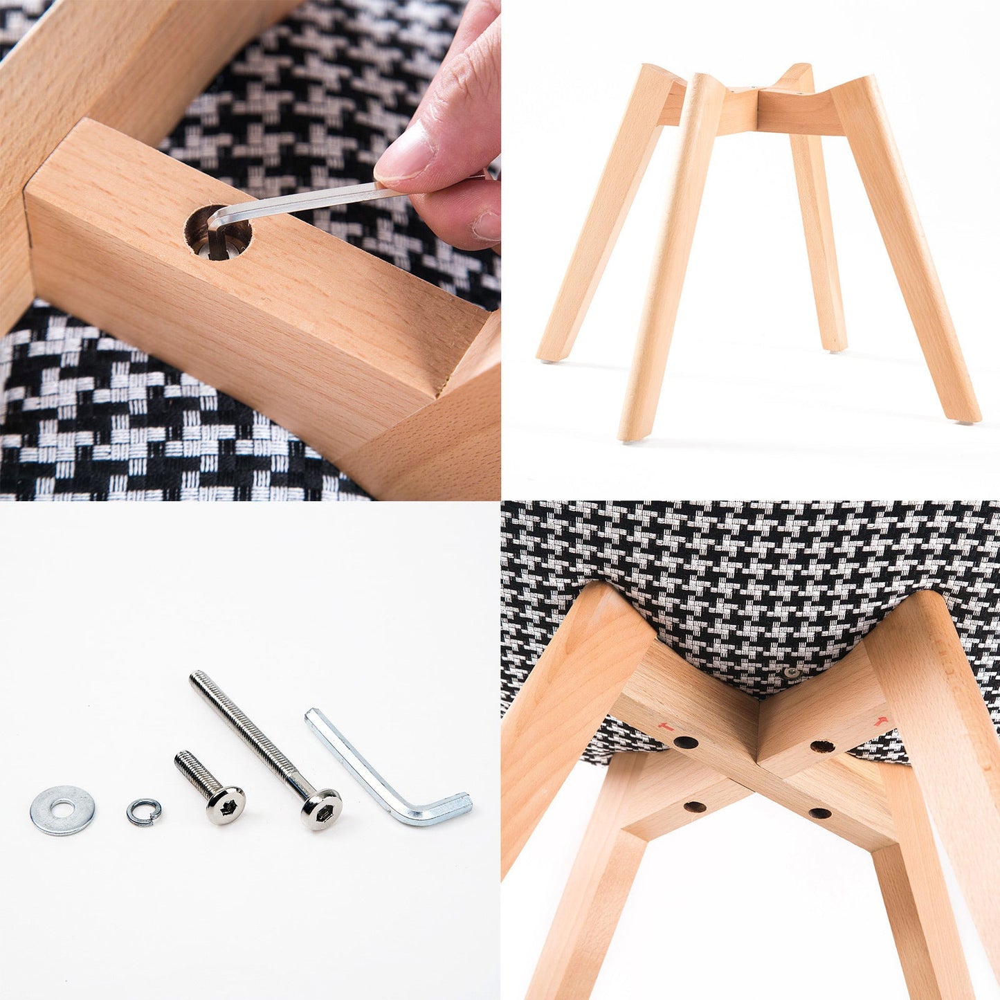 4X Retro Dining Cafe Chair Padded Seat MULTI COLOUR - RetroVibes.au