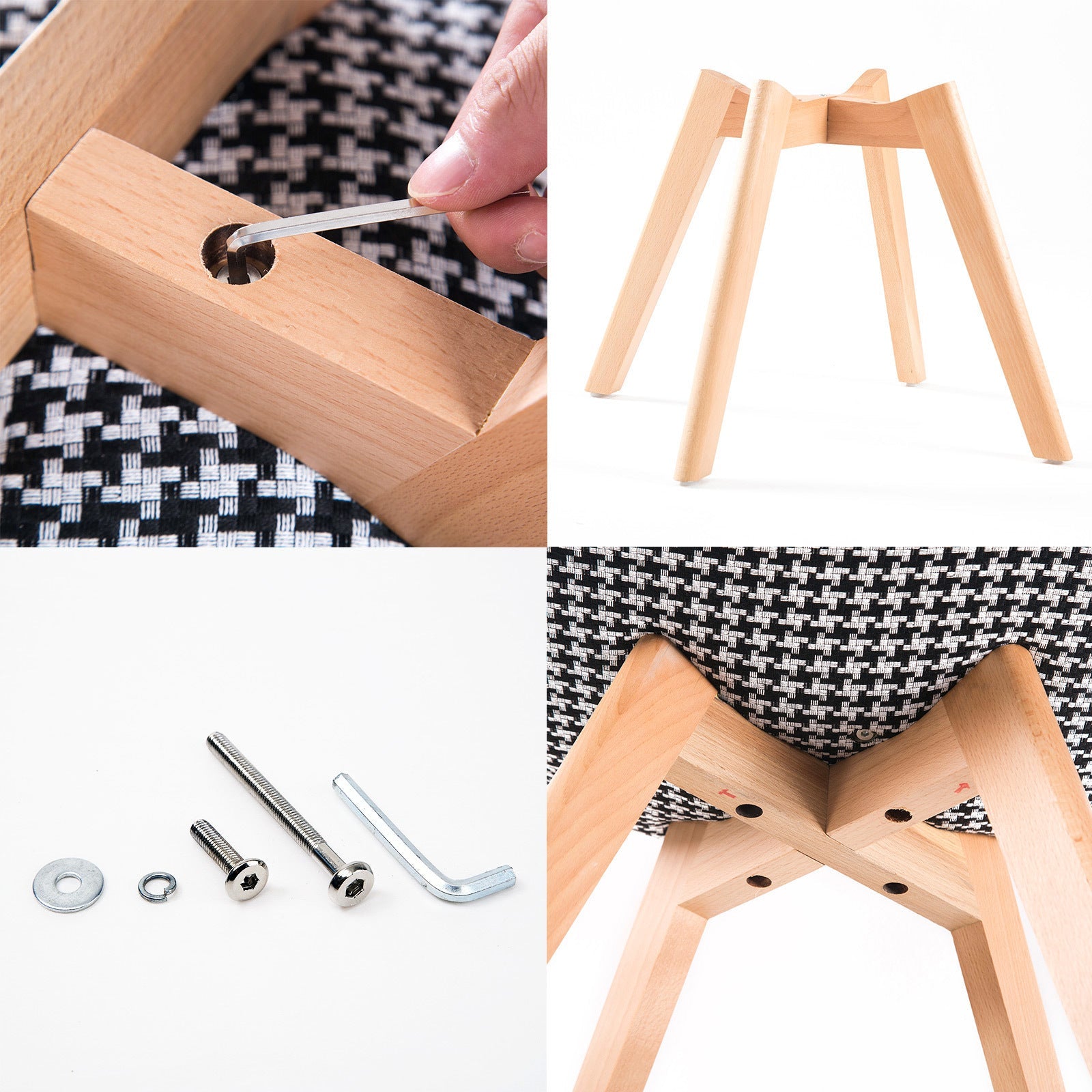 4X Retro Dining Cafe Chair Padded Seat MULTI COLOUR - RetroVibes.au