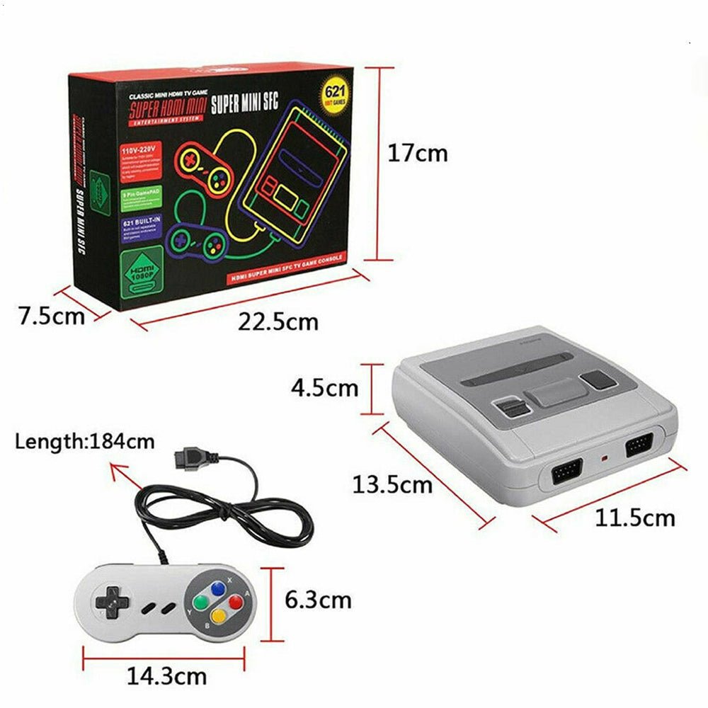 621 - IN - 1 Retro Classic Mini Handheld Game Console TV HDMI 2 Controller Gamepad - RetroVibes.au