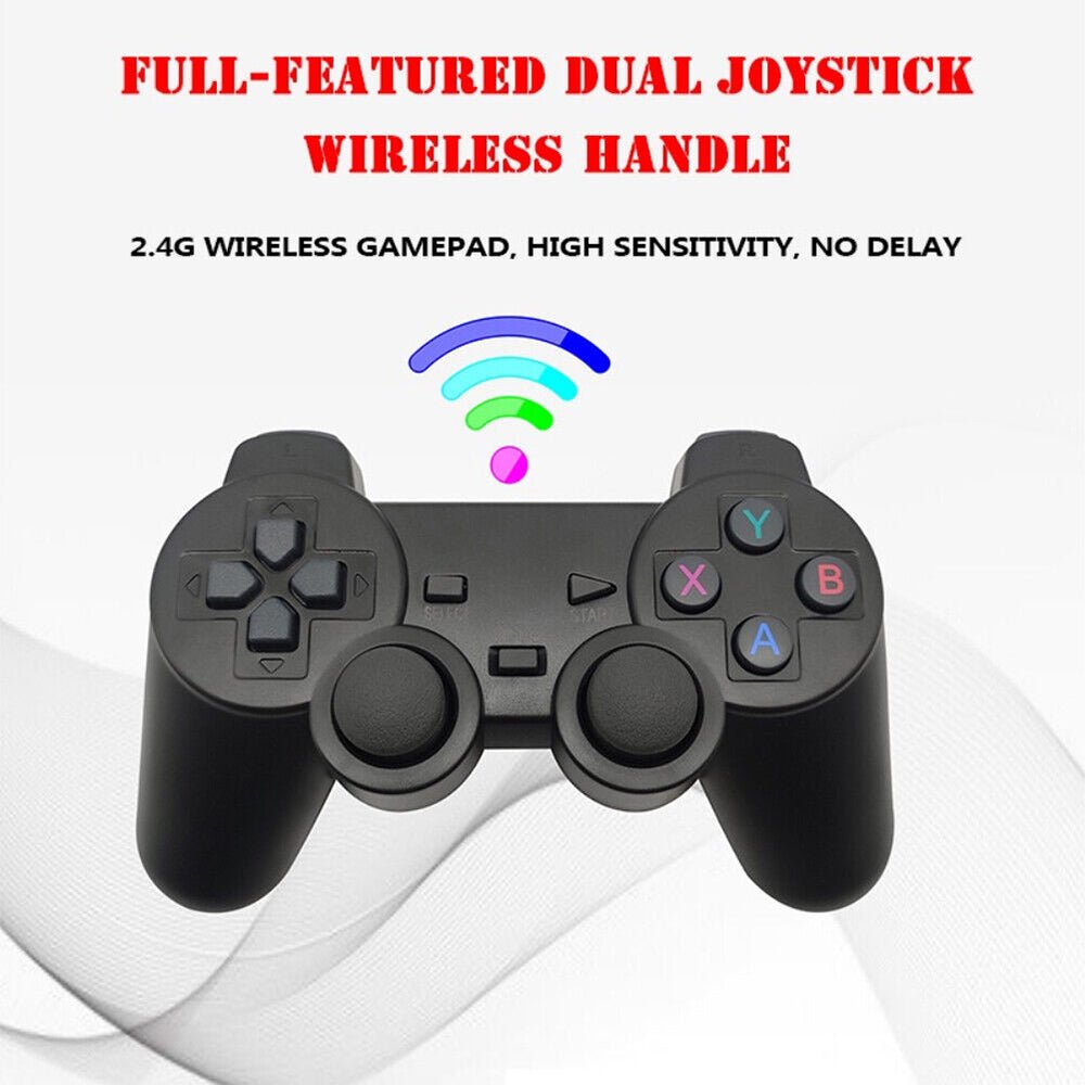 64G 15000+ Retro Classic Video Game Console Stick+2 Wireless Controller HDMI TV - RetroVibes.au