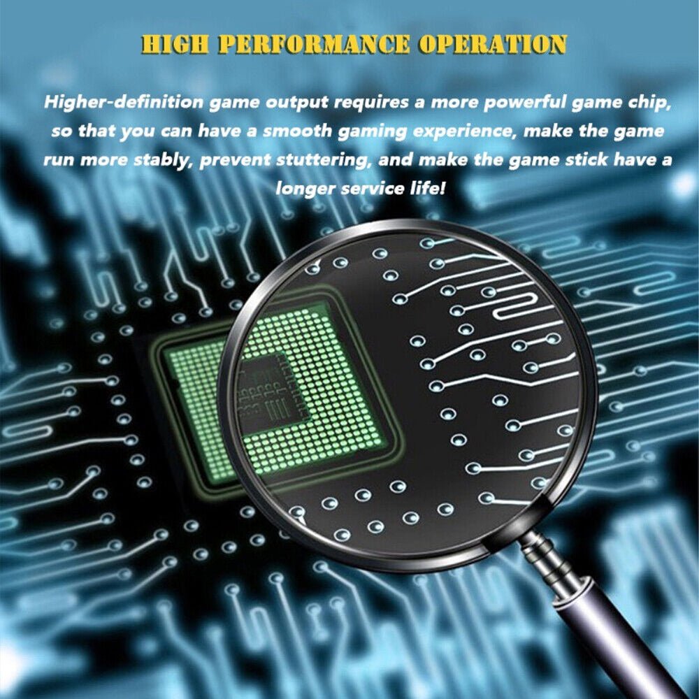 64G 15000+ Retro Classic Video Game Console Stick+2 Wireless Controller HDMI TV - RetroVibes.au