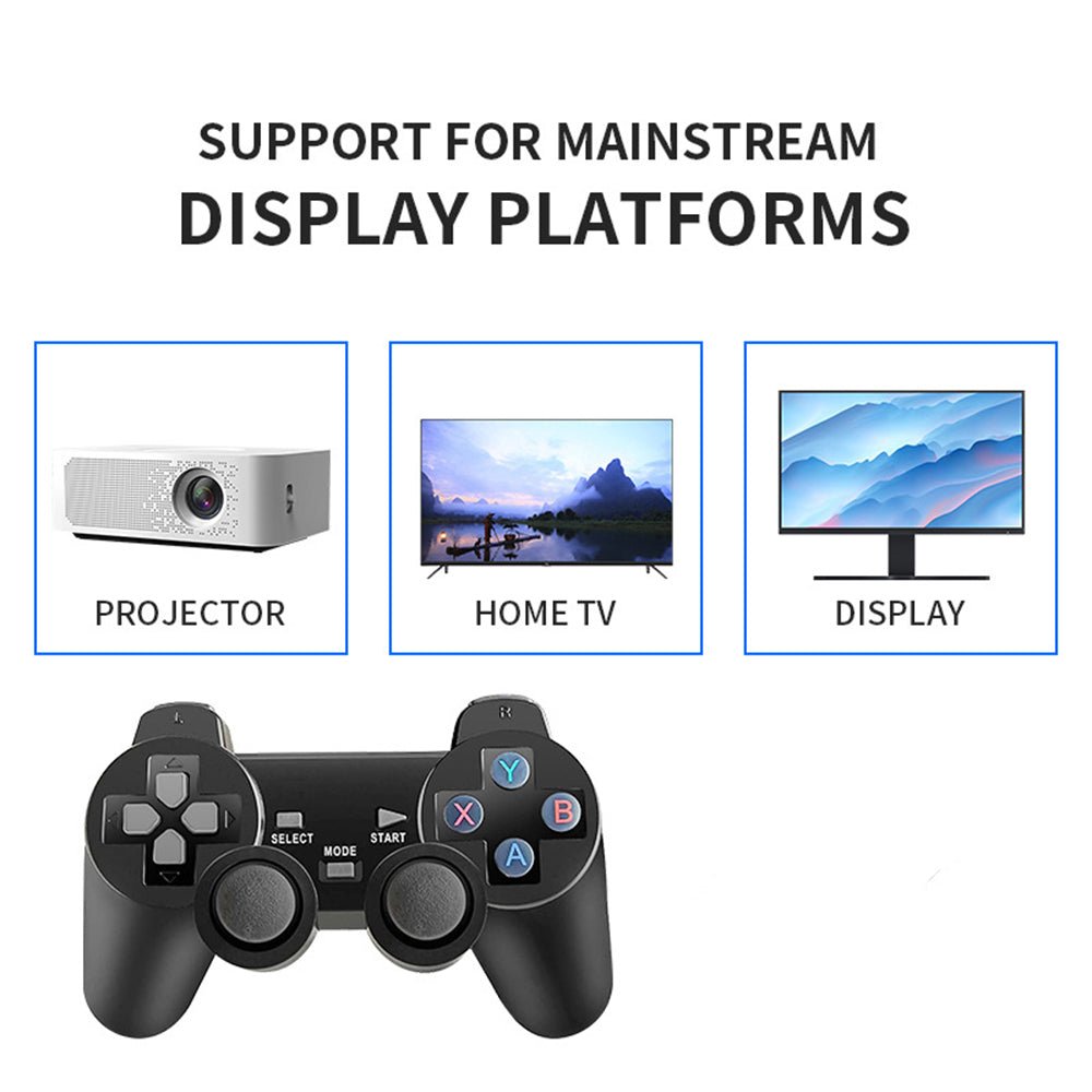 64G 4K 10000+ Retro Games Stick TV Video Game Console HDMI 2 Wireless Controller - RetroVibes.au