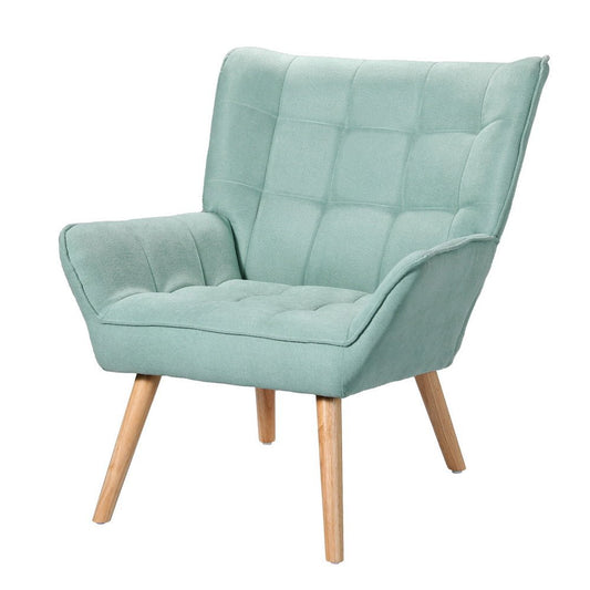 Artiss Armchair Lounge Chair Accent Chairs Sofa Linen Fabric Cushion Seat Blue - RetroVibes.au
