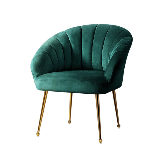 Artiss Armchair Velvet Green Eloise - RetroVibes.au