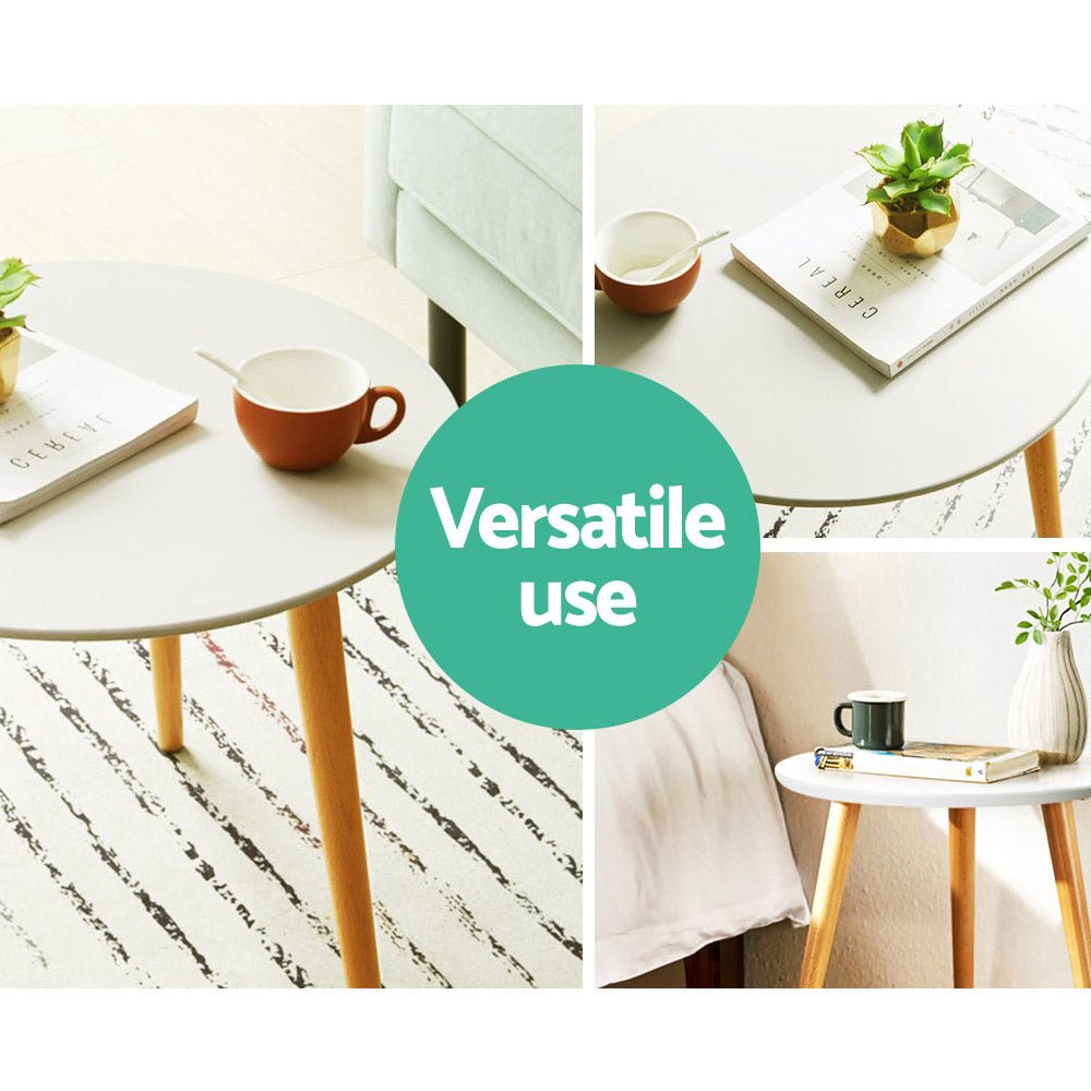 Artiss Coffee Table Round 50CM Callix - RetroVibes.au