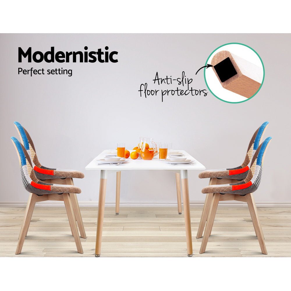 Artiss Dining Chairs Set of 2 Fabric Retro Replica DSW - RetroVibes.au