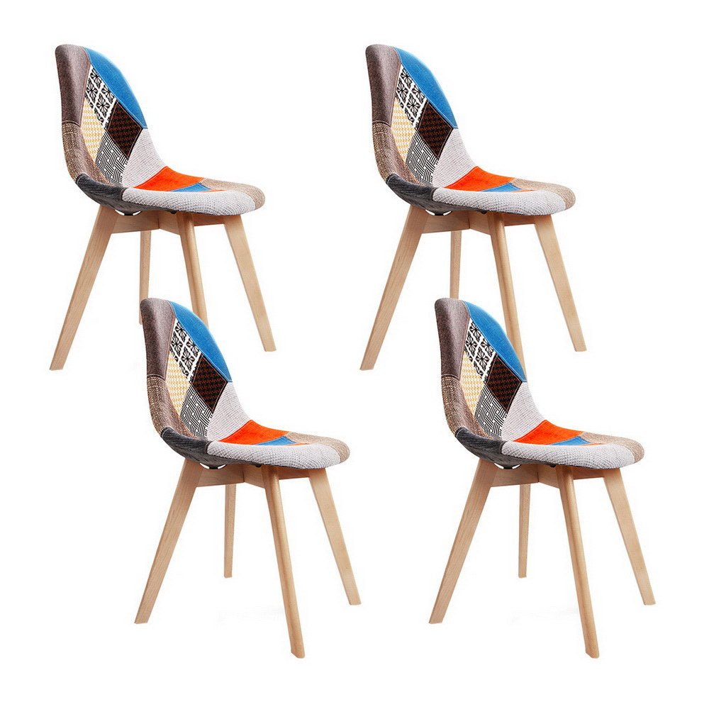 Artiss Dining Chairs Set of 4 Fabric Retro Replica DSW - RetroVibes.au