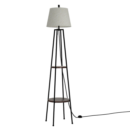 Artiss Floor Lamp 2 Tier Shelf Storage LED Light Stand Home Living Room Upright - RetroVibes.au