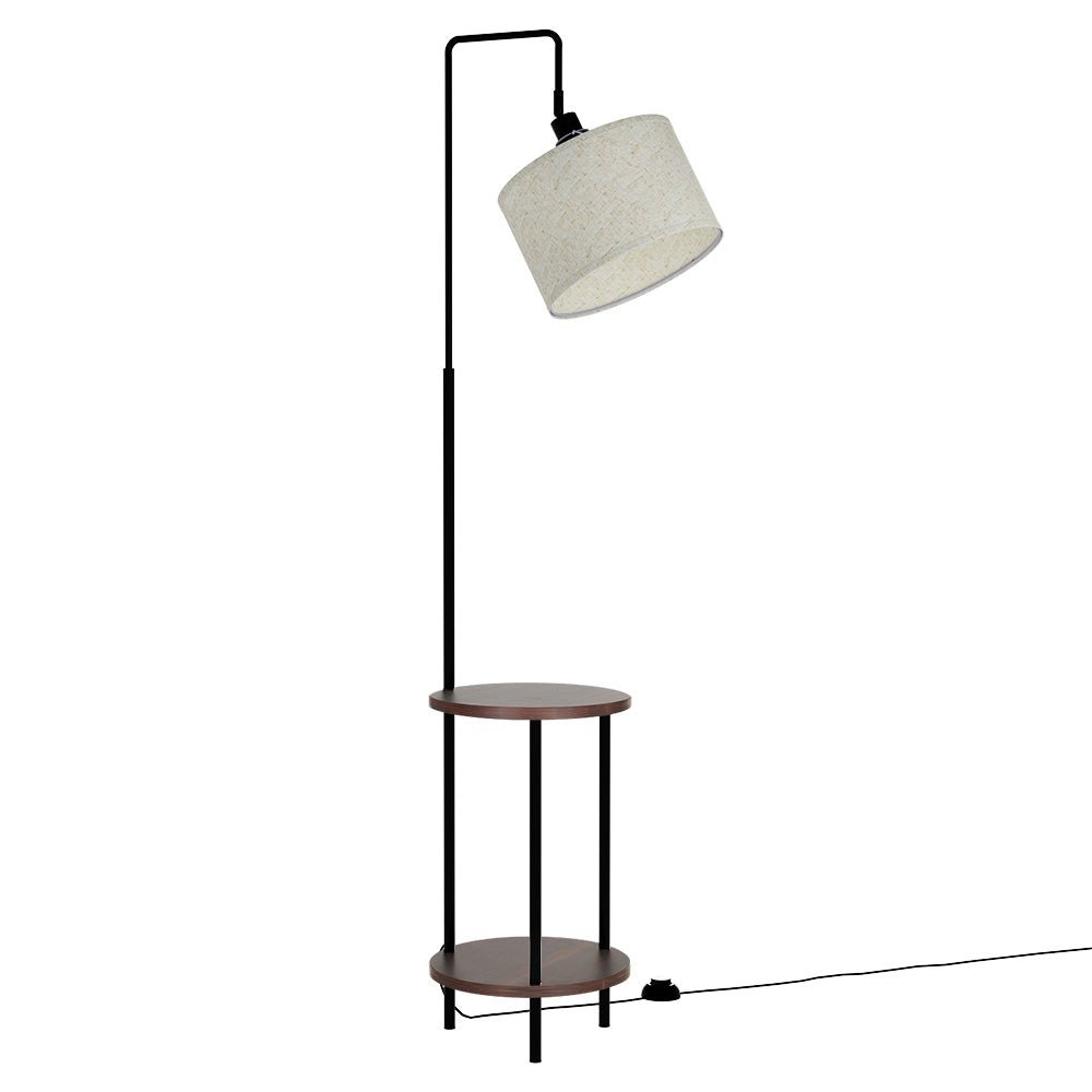Artiss Floor Lamp 2 Tier Shelf Storage LED Light Stand Home Room Adjustable Head - RetroVibes.au