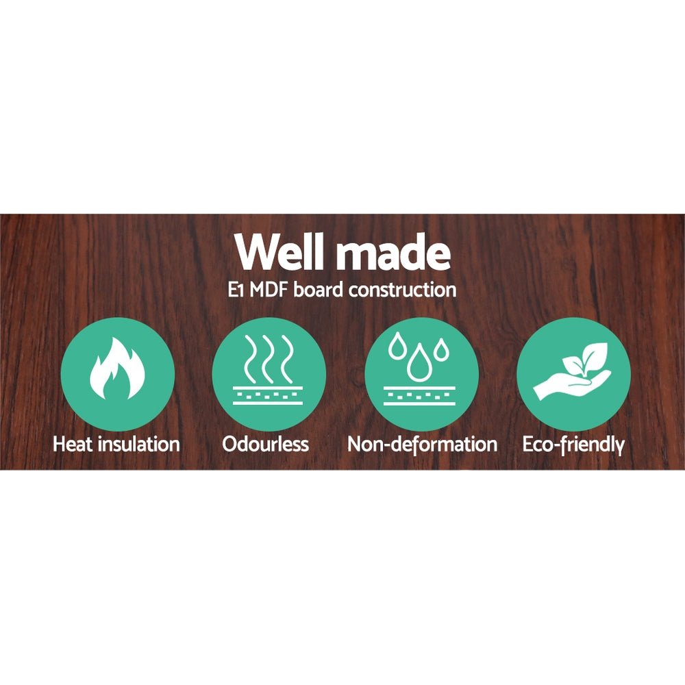 Artiss Floor Lamp 3 Tier Shelf Storage LED Light Stand Home Room Pattern Brown - RetroVibes.au