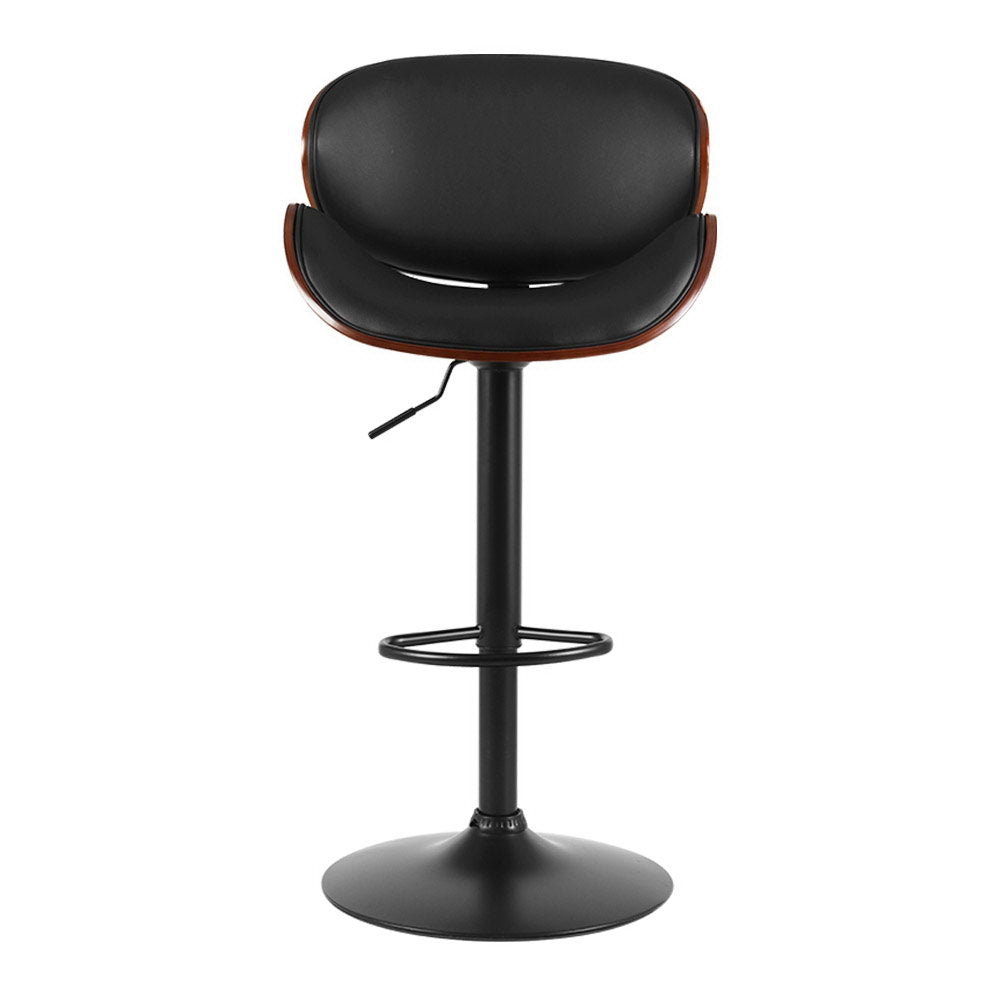 Artiss Gas Lift Swivel Bar Stools – Black (Set of 2) - RetroVibes.au