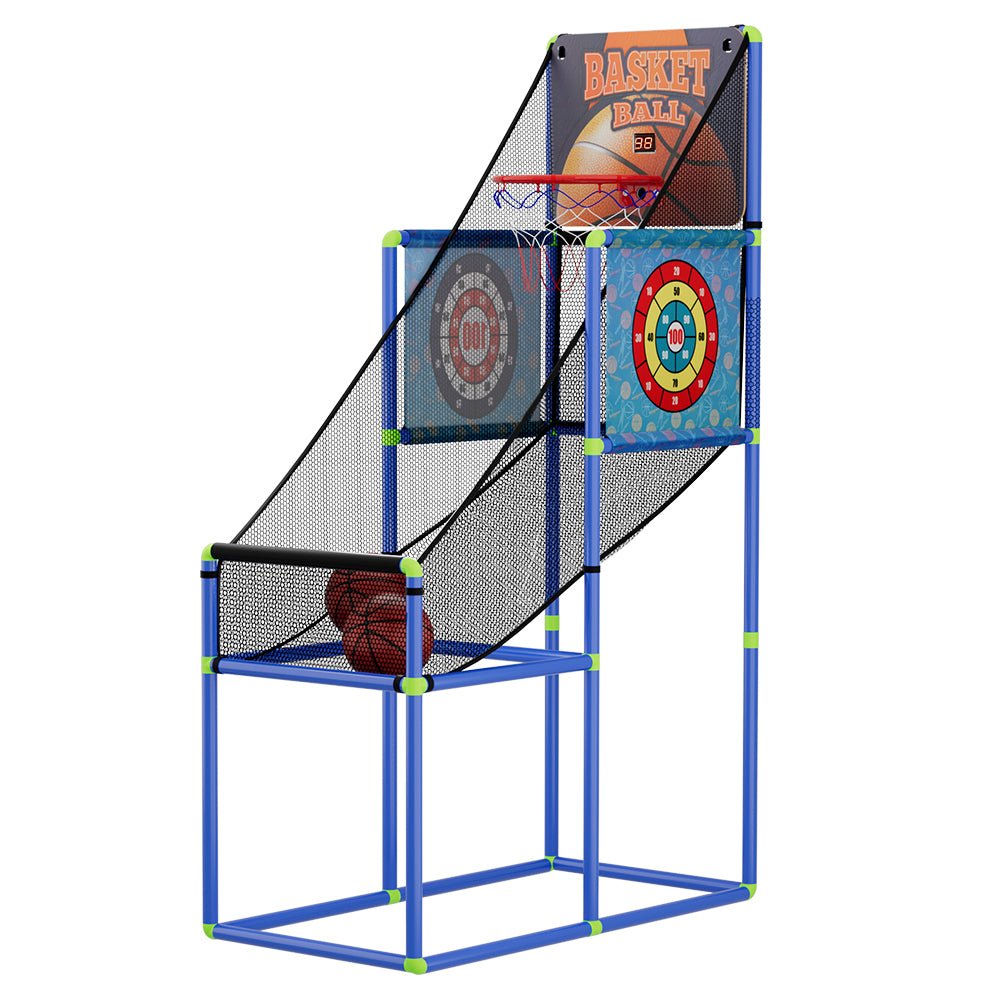 Basketball Arcade Game Electronic Scorer 3 Games Adjustable Kids Blue - RetroVibes.au