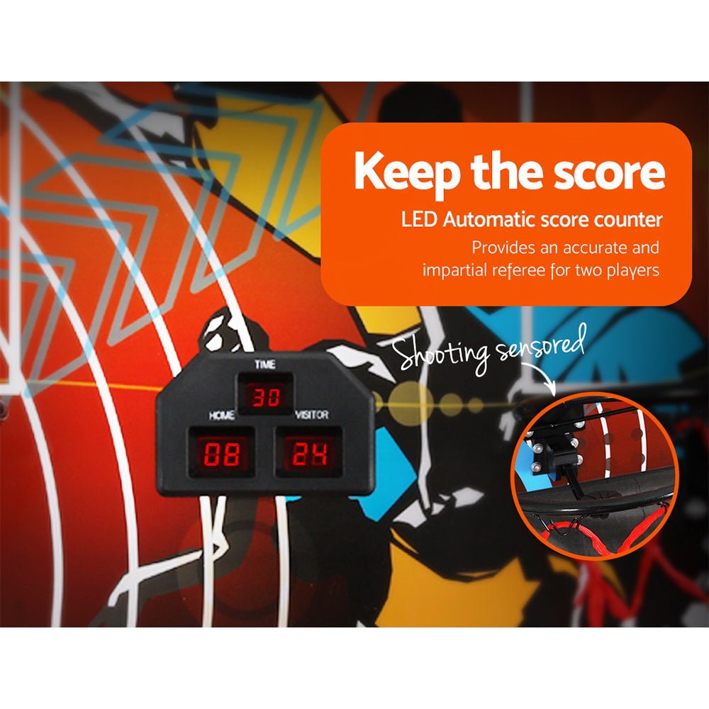Basketball Arcade Game Electronic Scorer 8 Games Double Shoot Black - RetroVibes.au