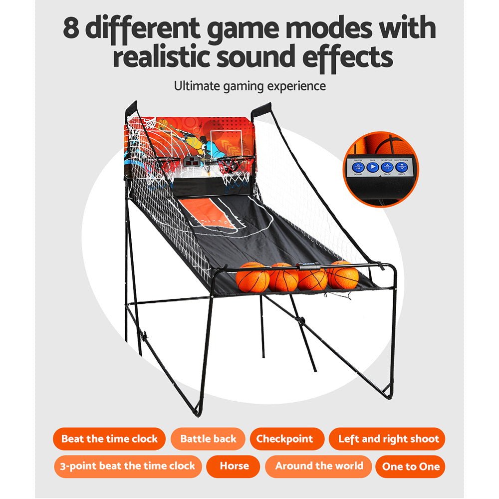 Basketball Arcade Game Electronic Scorer 8 Games Double Shoot Black - RetroVibes.au