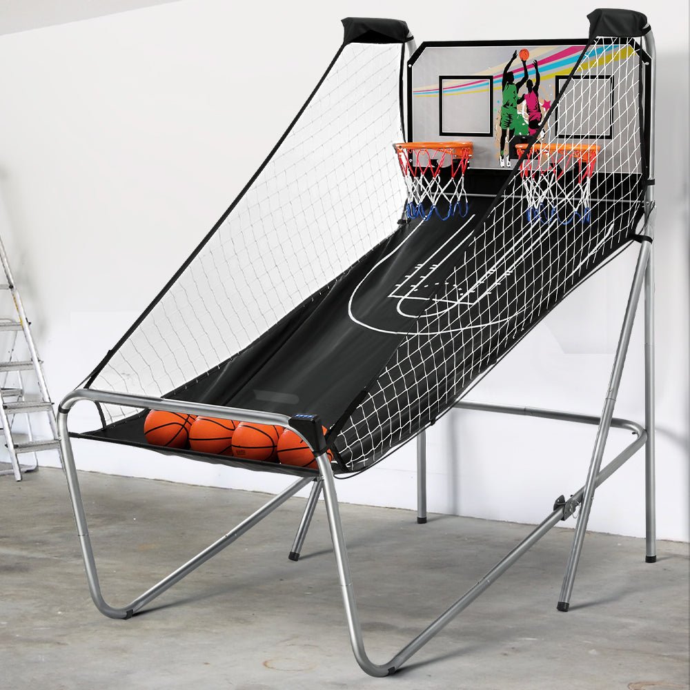 Basketball Arcade Game Electronic Scorer 8 Games Double Shoot Grey - RetroVibes.au