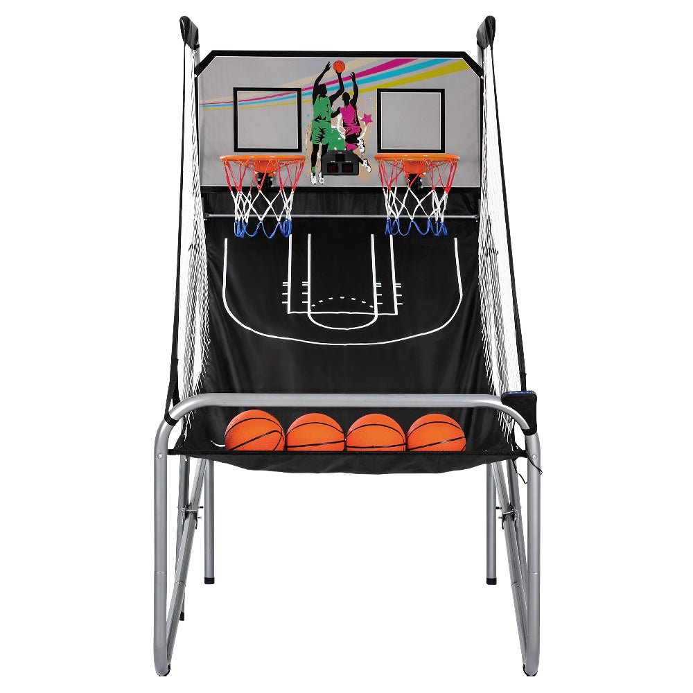 Basketball Arcade Game Electronic Scorer 8 Games Double Shoot Grey - RetroVibes.au