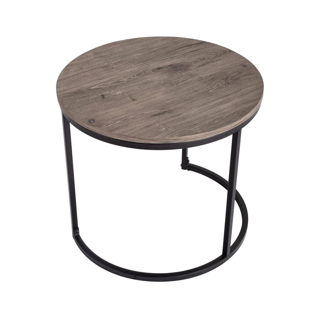 Charcoal Nesting Coffee Table Set – Retro Industrial Style - RetroVibes.au