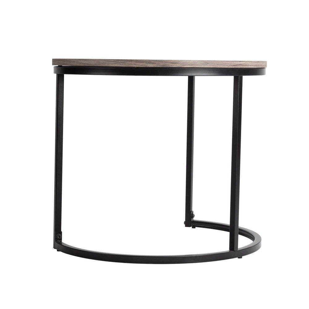 Charcoal Nesting Coffee Table Set – Retro Industrial Style - RetroVibes.au