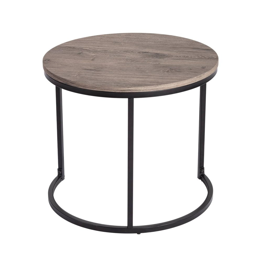 Charcoal Nesting Coffee Table Set – Retro Industrial Style - RetroVibes.au
