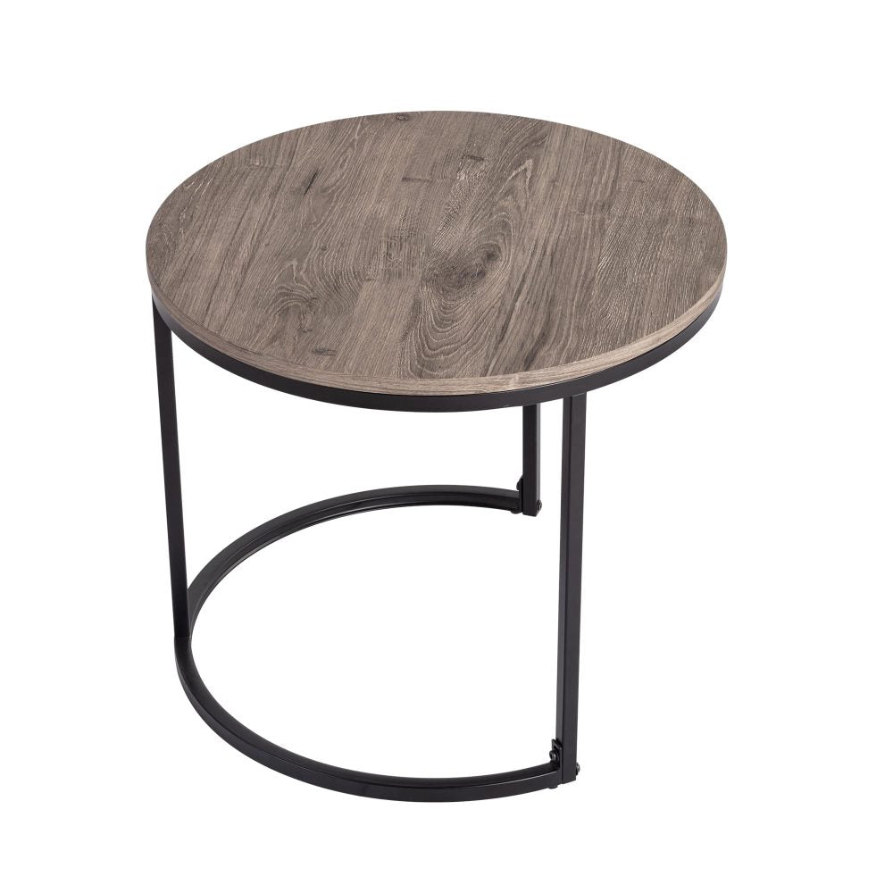 Charcoal Nesting Coffee Table Set – Retro Industrial Style - RetroVibes.au