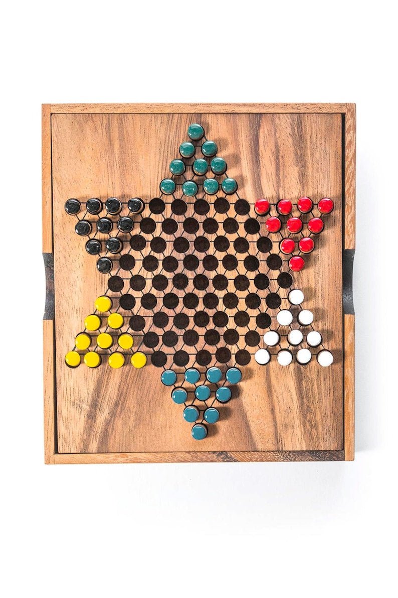Chinese Checkers - wooden board game, strategy game, game for adults, game - RetroVibes.au