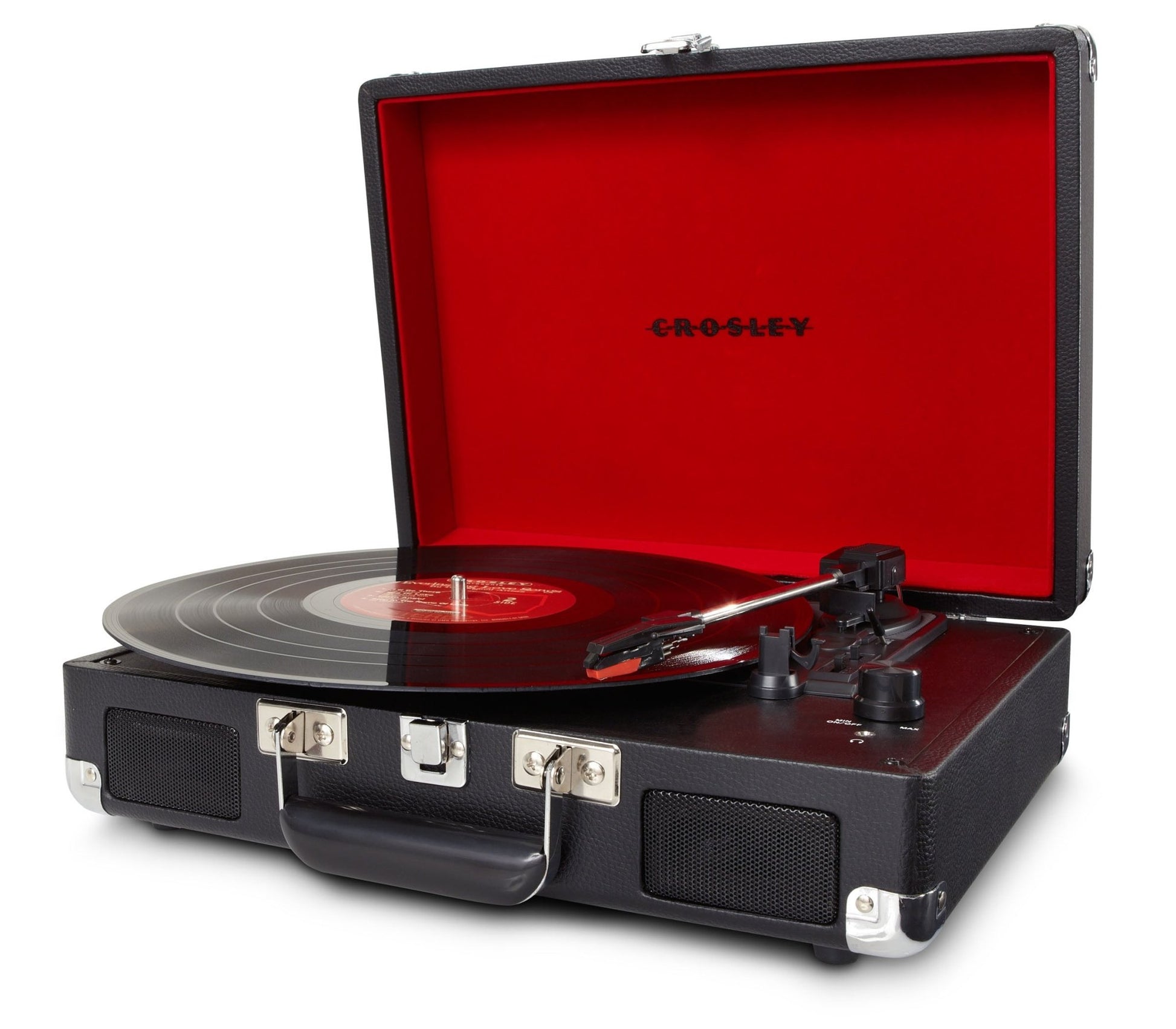 CROSLEY Crosley Cruiser Black - Bluetooth Turntable & Record Storage Crate - RetroVibes.au