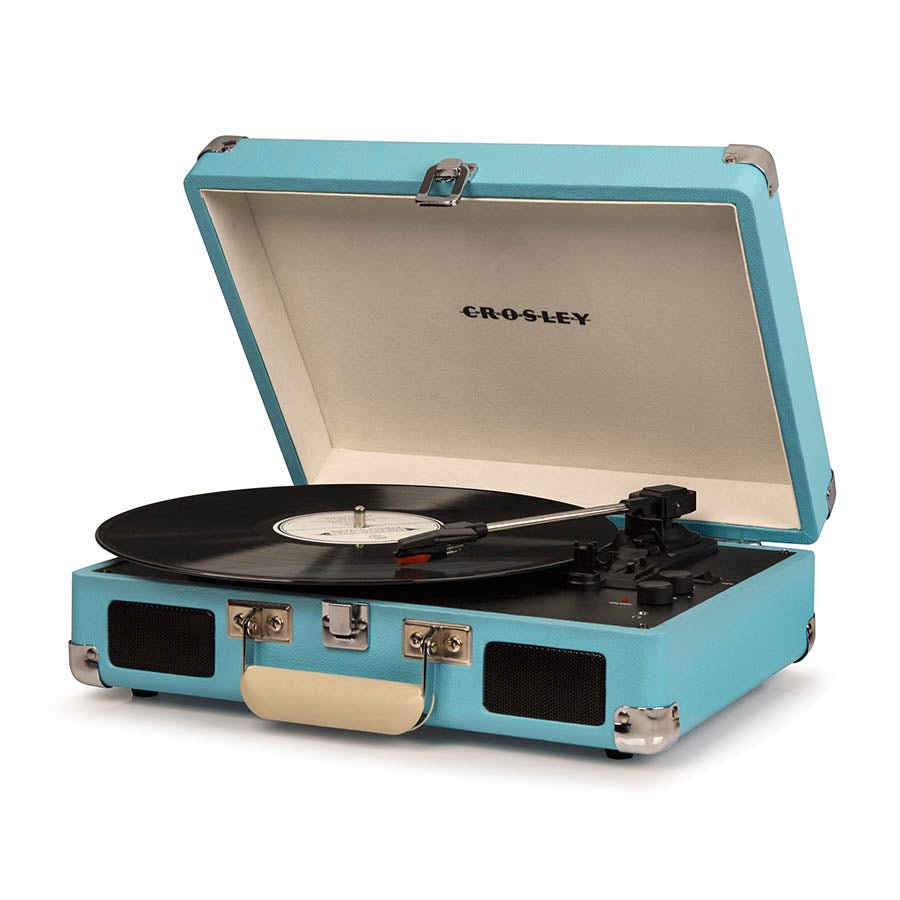 CROSLEY Crosley Cruiser Turquoise - Bluetooth Turntable & Record Storage Crate - RetroVibes.au