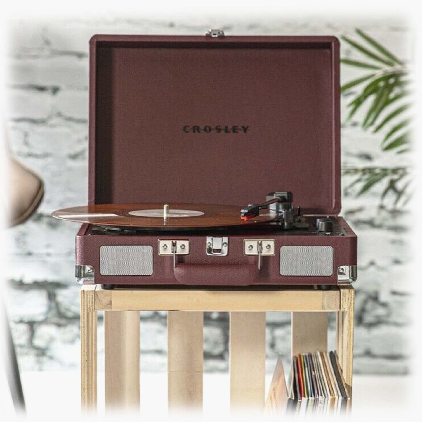 Crosley Cruiser Plus Bluetooth Turntable 3 Speed Burgundy - RetroVibes.au