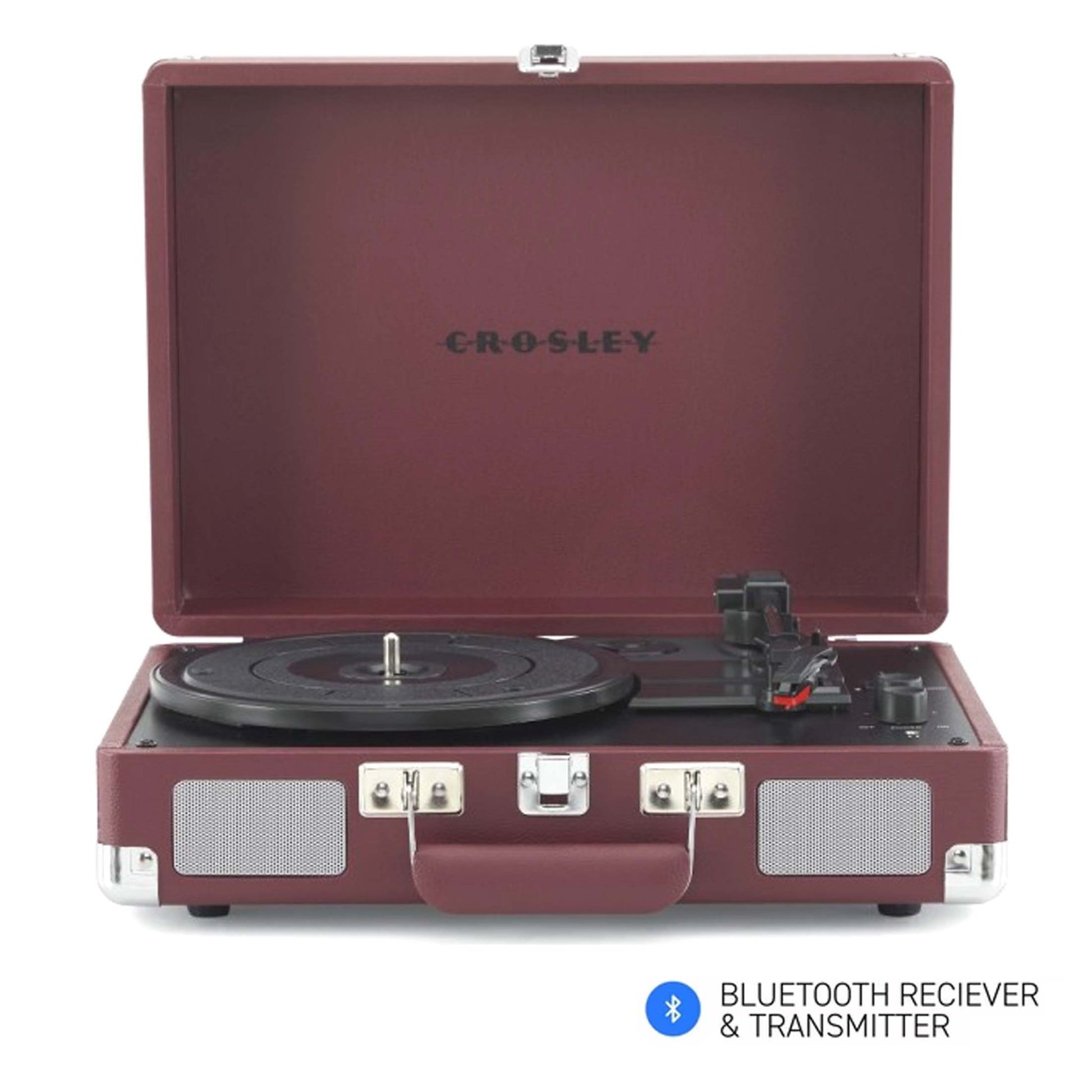 Crosley Cruiser Plus Bluetooth Turntable 3 Speed Burgundy - RetroVibes.au