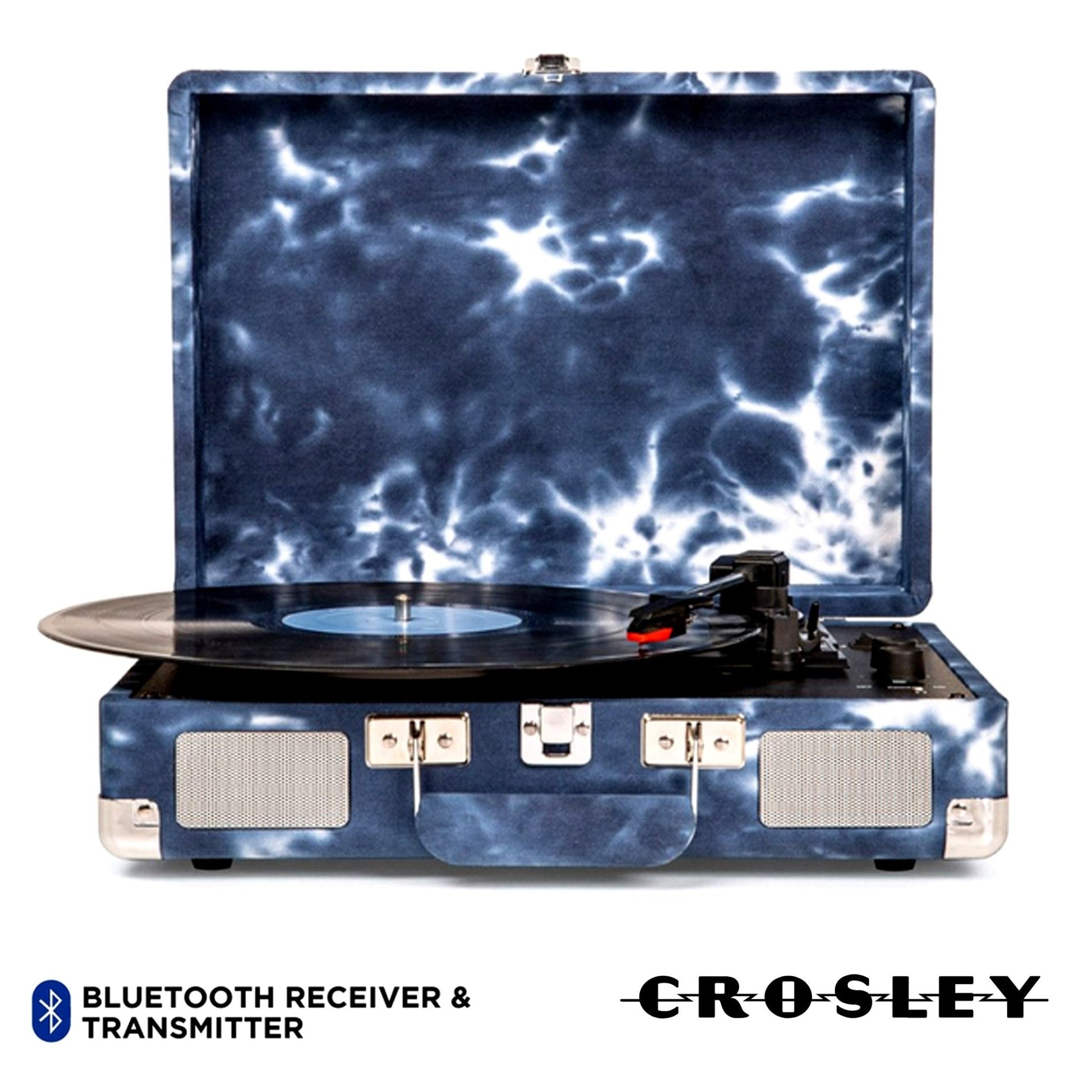 Crosley Cruiser Plus Bluetooth Turntable 3 Speed Indigo Blue - RetroVibes.au