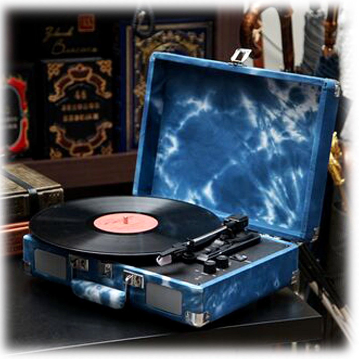 Crosley Cruiser Plus Bluetooth Turntable 3 Speed Indigo Blue - RetroVibes.au