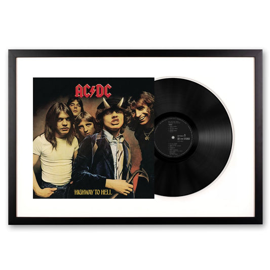 Framed AC/DC Highway to Hell Vinyl Album Art - RetroVibes.au