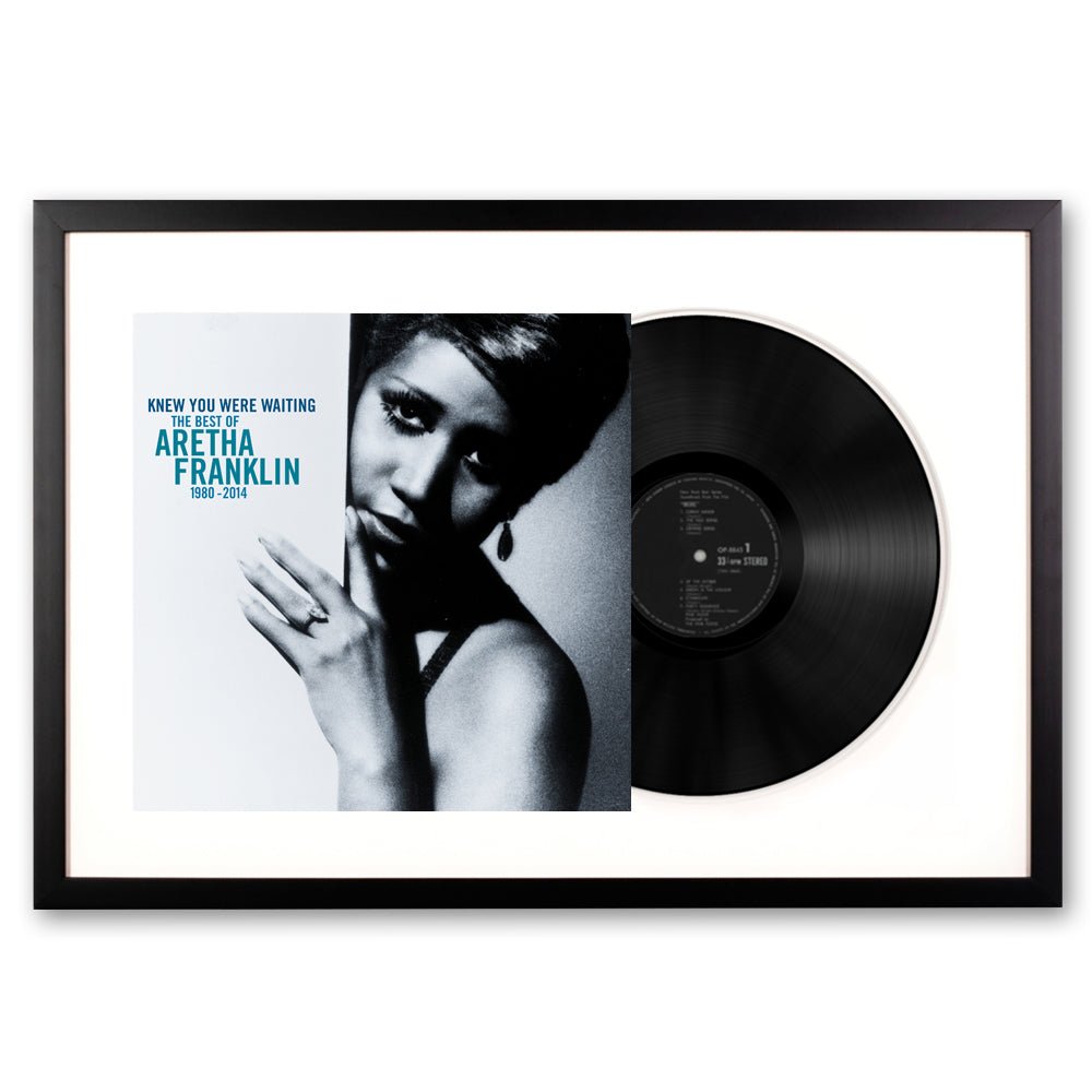 Framed Aretha Franklin Knew You Were Waiting: The Best of Aretha Franklin 1980 - 2014 Vinyl Album Art - RetroVibes.au