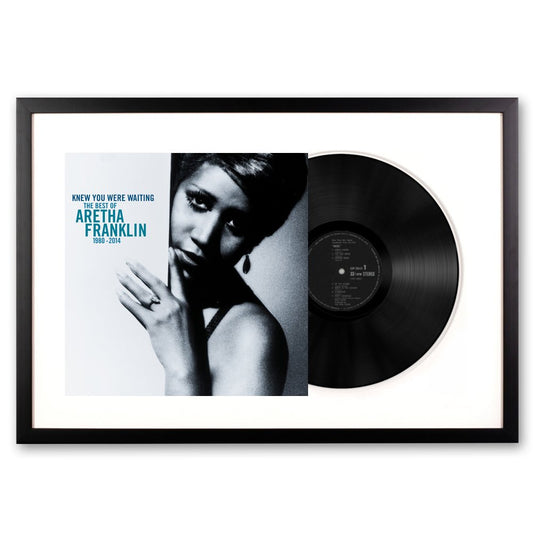 Framed Aretha Franklin Knew You Were Waiting: The Best of Aretha Franklin 1980 - 2014 Vinyl Album Art - RetroVibes.au