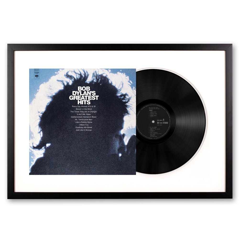 Framed Bob Dylan Greatest Hits Vinyl Album Art - RetroVibes.au