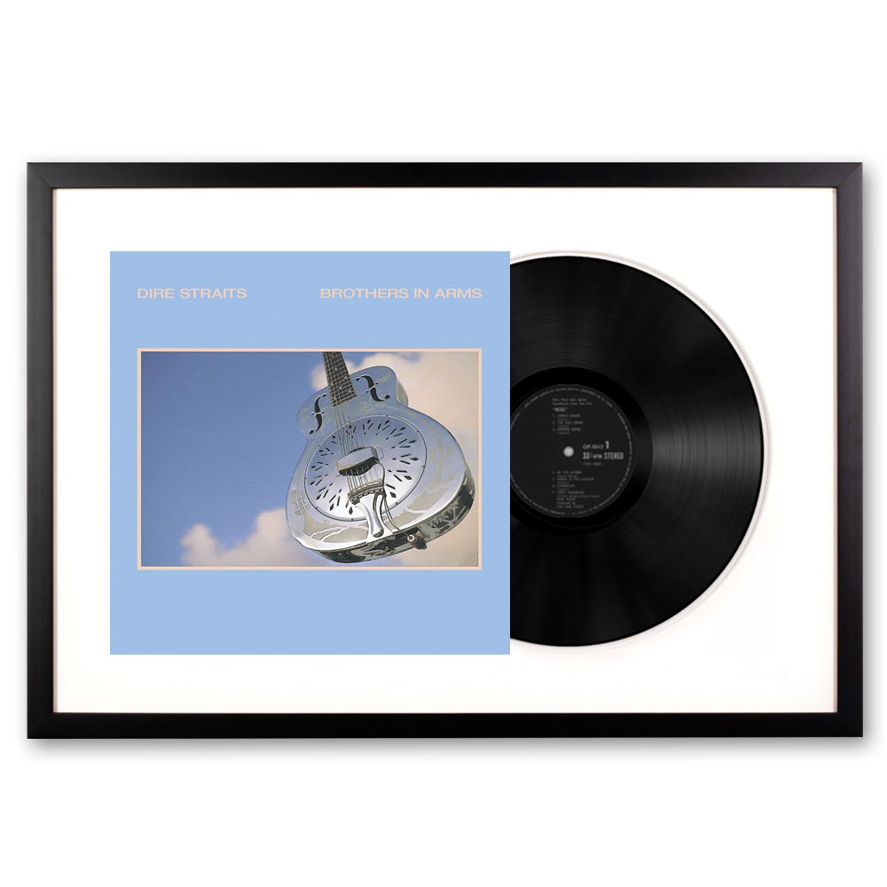 Framed Dire Straits Brothers in Arms - Double Vinyl Album Art - RetroVibes.au