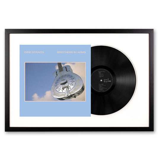 Framed Dire Straits Brothers in Arms - Double Vinyl Album Art - RetroVibes.au
