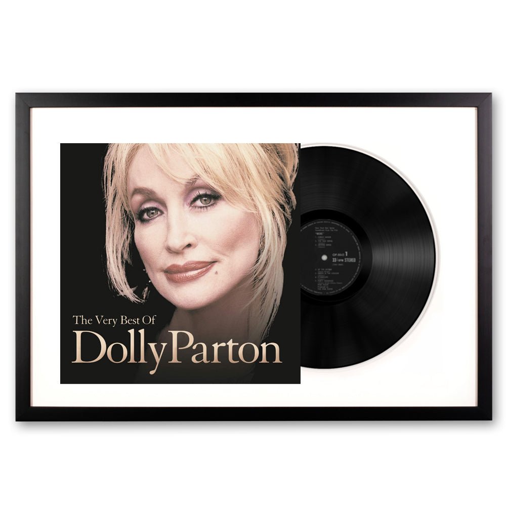 Framed Dolly Parton the Very Best of Dolly Parton Vinyl Album Art - RetroVibes.au