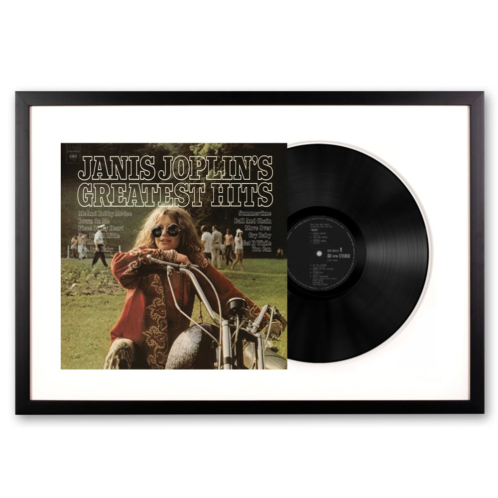 Framed Janis Joplin Janis Joplin's Greatest Hits Vinyl Album Art - RetroVibes.au